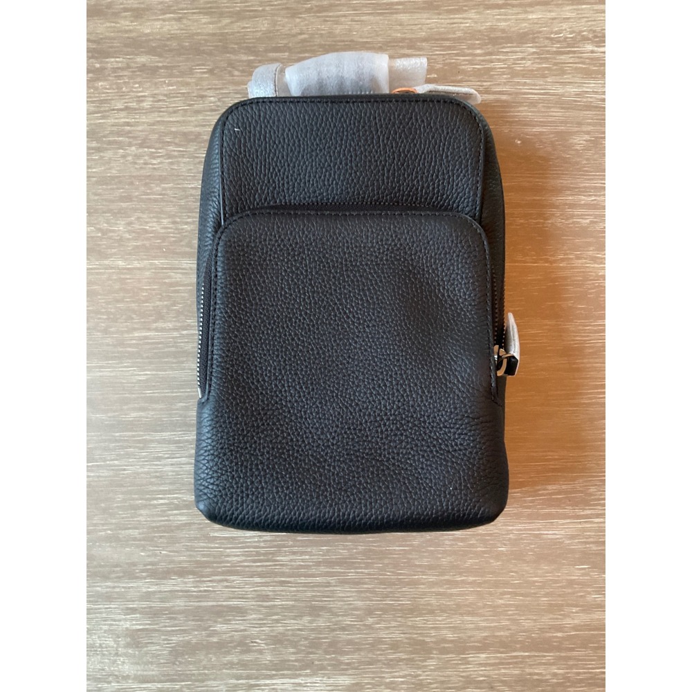 Quince Excursion Italian Leather Sling Pack Black One Size New With Tags